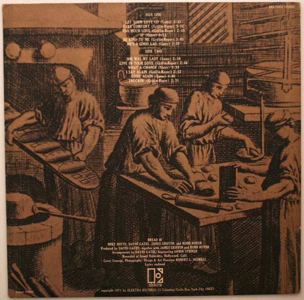 Bread - Manna - VG+ LP Record 1971 Elektra USA Original Vinyl w/ Trifold Die-cut Cover - Classic Rock / Soft Rock - Shuga Records