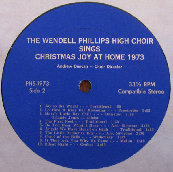 The Wendell Philips High Choir - Spirituals In Europe 1970 / Christmas Joy At Home 1973 - VG+ LP Record 1973 Private Press USA Vinyl - Chicago Gospel / Soul - Shuga Records