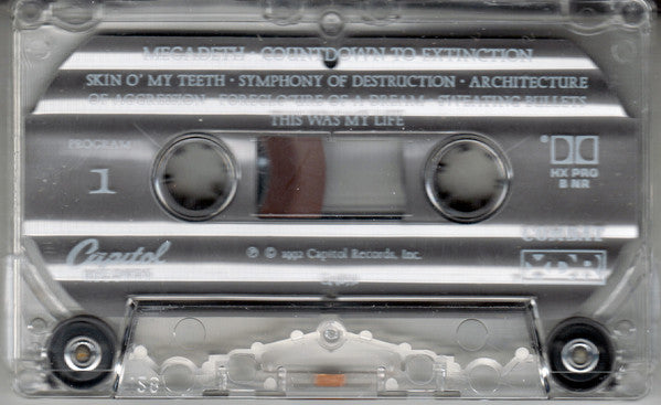 Megadeth - Countdown To Extinction - VG+ Cassette 1992 Capitol Combat USA Original Tape - Heavy Metal / Thrash - Shuga Records