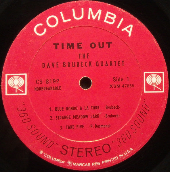 The Dave Brubeck Quartet – Time Out (1959) - VG LP Record 1962 Columbia USA Stereo 360 Label - Cool Jazz - Shuga Records