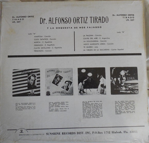 Alfonso Ortiz Tirado & Orquesta De Noe Fajardo - Dr. Alfonso Ortiz Tirado Con La Orquesta De Noe Fajardo - VG+ LP Record 1973 Peerless USA Vinyl - Latin / Pop / Opera - Shuga Records