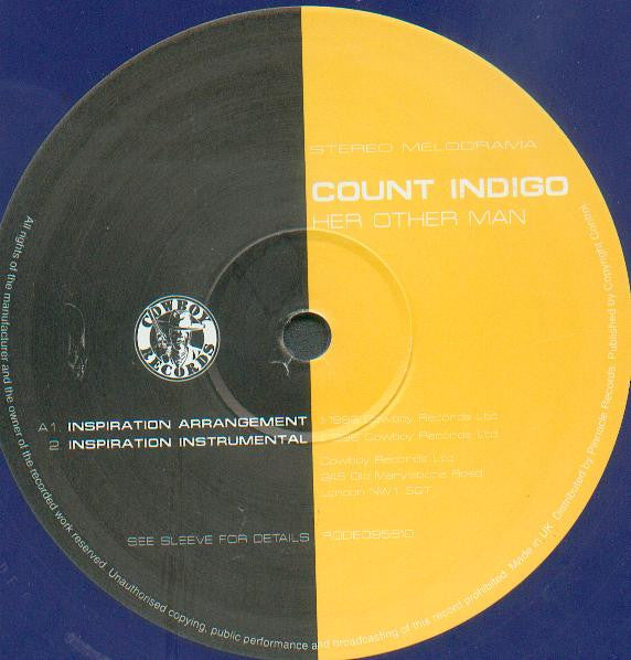 Count Indigo - Her Other Man - New LP Record 1996 Cowboy UK Purple Vinyl - Downtempo - Shuga Records