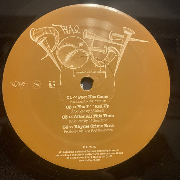 Blaq Poet - Rewind: Deja Screw - VG+ 2 LP Record 2006 Traffic USA Vinyl - Hip Hop - Shuga Records