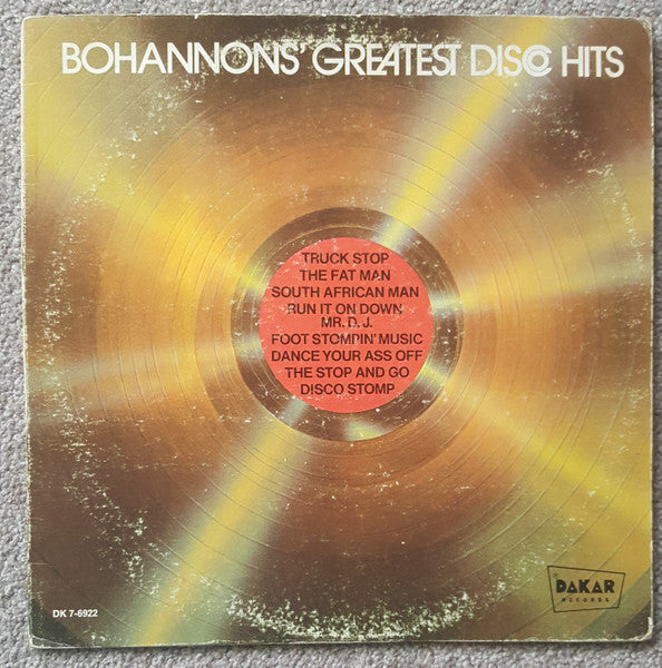 Hamilton Bohannon - Bohannon's Greatest Disco Hits - VG+ LP Record 1976 Dakar USA Vinyl - Soul / Disco / Funk - Shuga Records