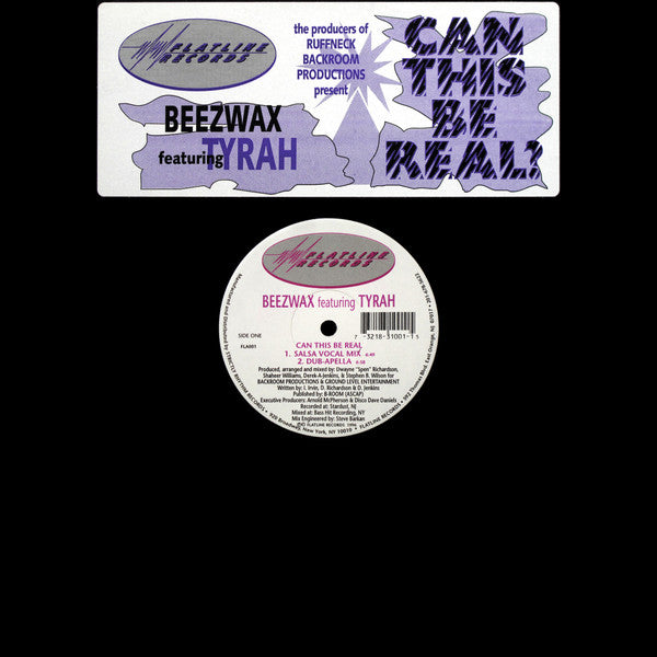 Beezwax Featuring Tyrah - Can This Be Real - Mint- 12" Single Record 1996 Flatline USA Vinyl - House / Garage House - Shuga Records