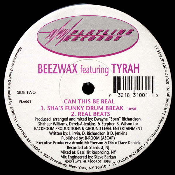Beezwax Featuring Tyrah - Can This Be Real - Mint- 12" Single Record 1996 Flatline USA Vinyl - House / Garage House - Shuga Records