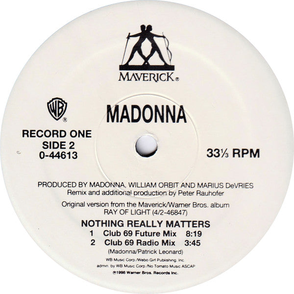 Madonna - Nothing Really Matters - VG+ 2x 12" Single Record 1999 Warner Maverick USA Original Vinyl - House / Pop / Trio Hop - Shuga Records