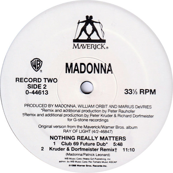 Madonna - Nothing Really Matters - VG+ 2x 12" Single Record 1999 Warner Maverick USA Original Vinyl - House / Pop / Trio Hop - Shuga Records