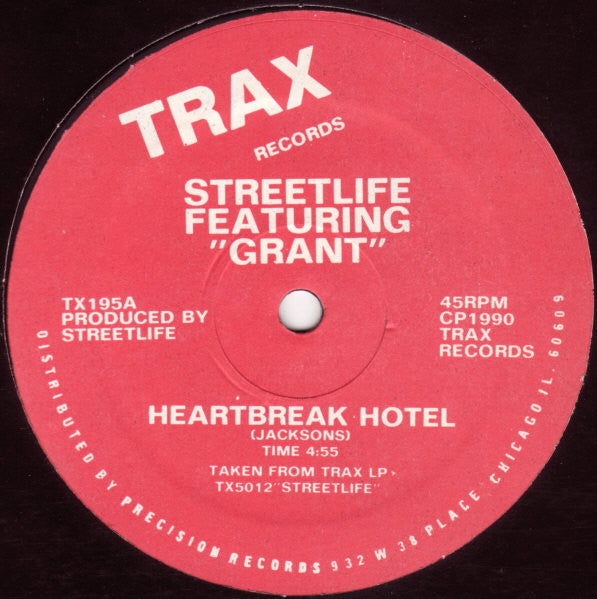 Streetlife - Heartbreak Hotel / Bad Girls - VG 12" Single Record 1990 TRAX USA Vinyl - Chicago House - Shuga Records