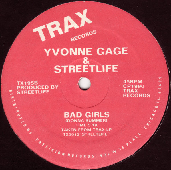 Streetlife - Heartbreak Hotel / Bad Girls - VG 12" Single Record 1990 TRAX USA Vinyl - Chicago House - Shuga Records