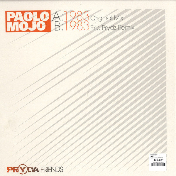 Paolo Mojo - 1983 (Eric Prydz Mixes) - New 12" Single Record 2006 Pryda Friends UK Vinyl - Progressive House - Shuga Records