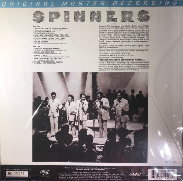 Spinners – Spinners (1973) - New LP Record 2015 Mobile Fidelity Sound Lab 180 gram Vinyl & Numbered - Soul / R&B - Shuga Records