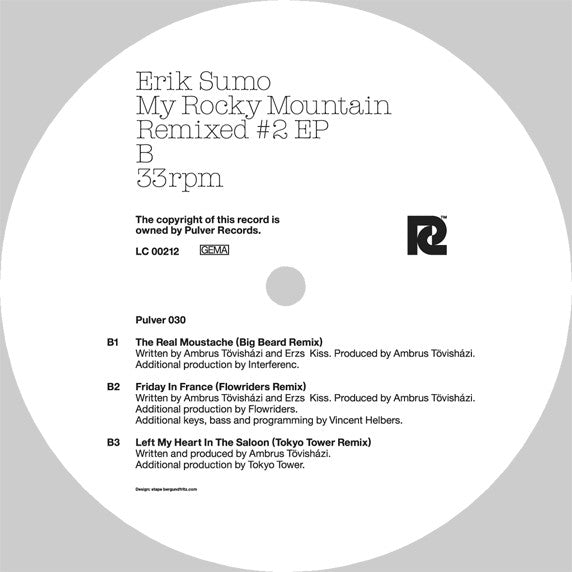 Erik Sumo - My Rocky Mountain Remixed #2 - Mint- 12" Single Record 2006 Pulver Germany Vinyl - Deep House / Broken Beat / Future Jazz - Shuga Records