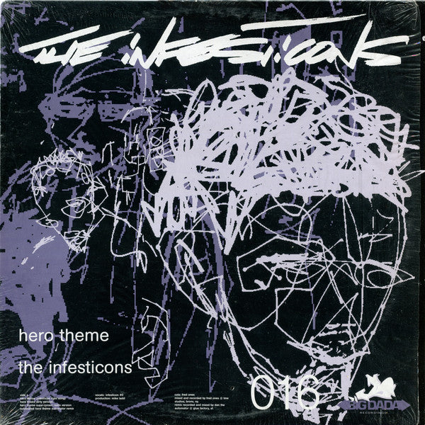 The Infesticons / The Majesticons - Hero Theme (Dan The Automator Remixes) - VG+ EP Record 2000 Big Dada UK Vinyl - Breaks / Hip Hop / Experimental