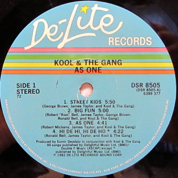 Kool & The Gang - As One - Mint- LP Record 1982 De-Lite USA Vinyl - Funk / Disco / Soul - Shuga Records