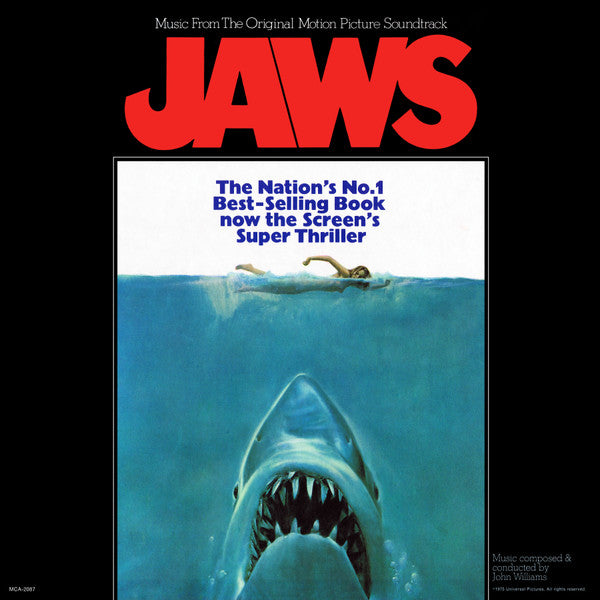 John Williams - Jaws (Music From The Original Motion Picture) - VG+ LP Record 1975 MCA USA Original Vinyl - Soundtrack - Shuga Records