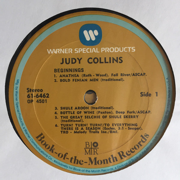 Judy Collins - Judy Collins - Mint- 4 LP Record Box Set 1981 Book-Of-The-Month Club Edition USA Vinyl & Booklet - Soft Rock / Pop Rock / Folk Rock - Shuga Records