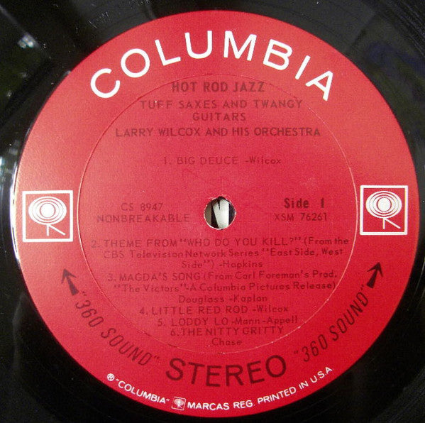 Larry Wilcox - Tuff Saxes And Twangy Guitars - VG LP Record 1964 Columbia USA Original Promo Vinyl - Jazz / Instrumental - Shuga Records