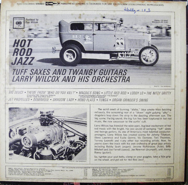 Larry Wilcox - Tuff Saxes And Twangy Guitars - VG LP Record 1964 Columbia USA Original Promo Vinyl - Jazz / Instrumental - Shuga Records