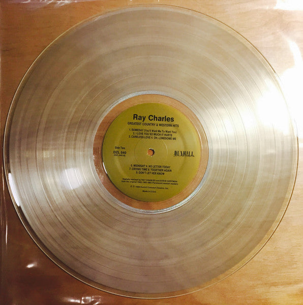 Ray Charles - Greatest Country And Western Hits (1962-1965) - Mint- LP Record 1988 Dunhill USA Clear Vinyl - Soul / Soul-Jazz - Shuga Records