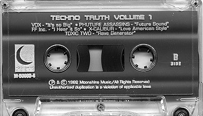 Various - Techno Truth Volume 1 - Mint- Cassette 1992 Moonshine Music USA Tape - Techno - Shuga Records