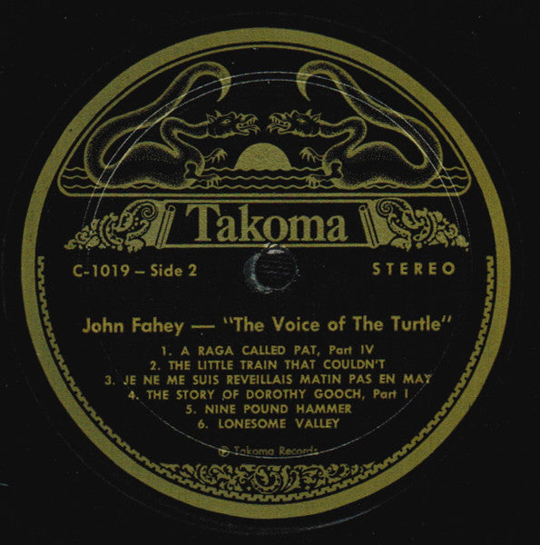 John Fahey - The Voice Of The Turtle - VG+ (VG cover) LP Record 1968 Takoma USA Vinyl - Folk / Delta Blues - Shuga Records