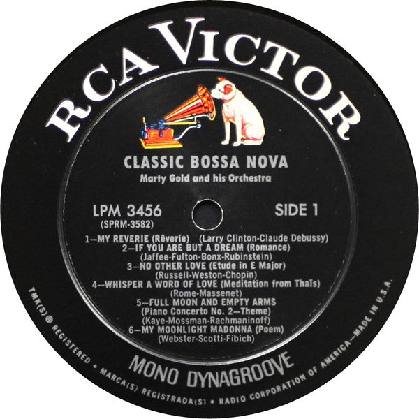 Marty Gold And His Orchestra - Classic Bossa Nova - Mint- LP Record 1965 RCA USA Mono Original Vinyl - Jazz / Latin / Bossanova / Space-Age - Shuga Records