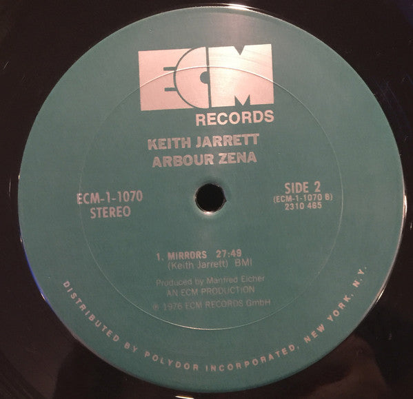 Keith Jarrett - Arbour Zena - Mint- LP Record 1976 ECM USA Original Vinyl - Jazz / Contemporary Jazz - Shuga Records