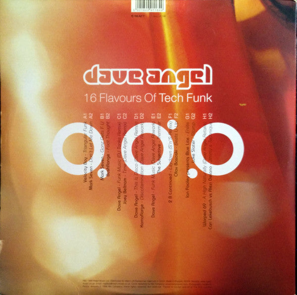 Dave Angel – 16 Flavours Of Tech Funk - VG+ 3 LP (missing 1 LP) Record Set 1998 React UK Vinyl - House / Tech House / Techno - Shuga Records