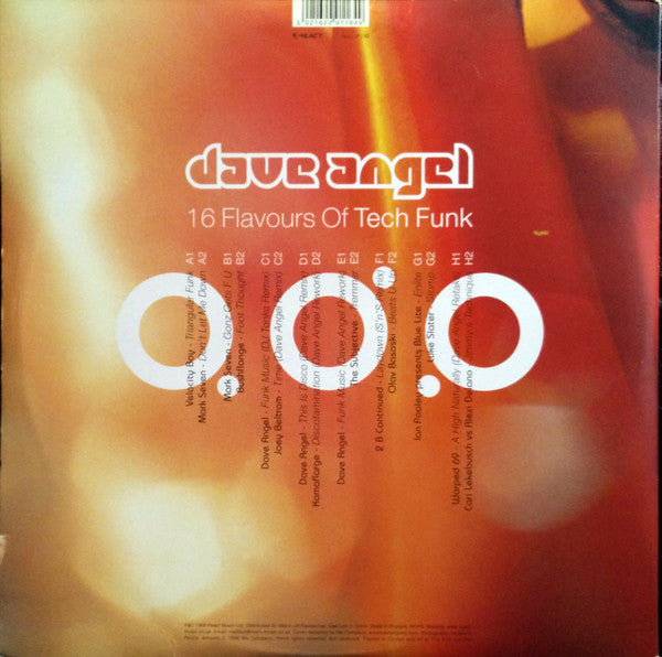 Dave Angel – 16 Flavours Of Tech Funk - VG+ 3 LP (missing 1 LP) Record Set 1998 React UK Vinyl - House / Tech House / Techno