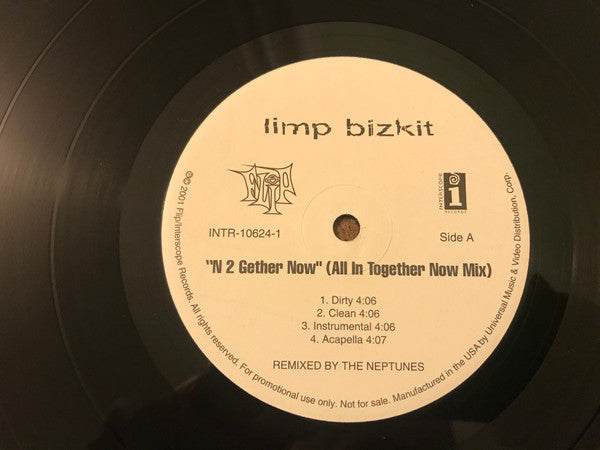 Limp Bizkit - N 2 Gether Now / Nookie (Neptune Remixes) - VG+ 12" Single Record 1999 Flip Interscope USA Promo Vinyl - Hip Hop - Shuga Records