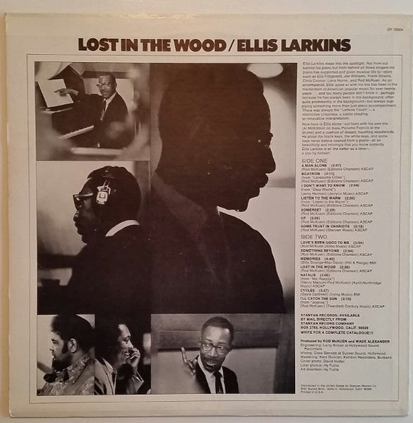 Ellis Larkins – Lost In The Wood - LP Record 1970 Stanyan USA Vinyl - Jazz - Shuga Records