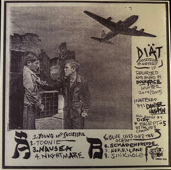 Diät - Positive Energy - Mint- LP Record 2015 Iron Lung USA Black Vinyl, Booklet & Download - Punk / Post-Hardcore / Post-Punk - Shuga Records