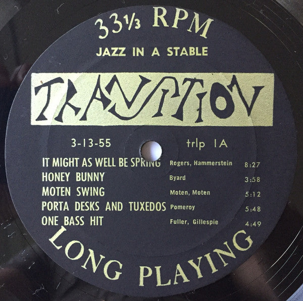 Herb Pomeroy - Jazz In A Stable - VG LP Record 1955 Transition USA Mono RARE Vinyl - Jazz / Bop / Cool Jazz - Shuga Records