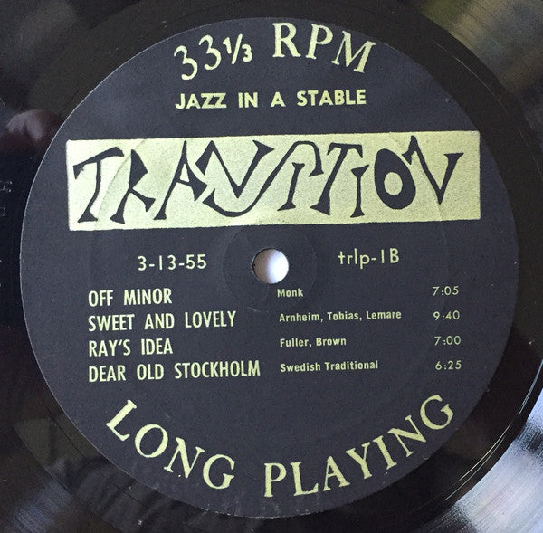 Herb Pomeroy - Jazz In A Stable - VG LP Record 1955 Transition USA Mono RARE Vinyl - Jazz / Bop / Cool Jazz - Shuga Records