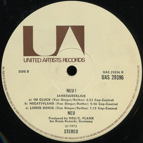 Neu! - Neu! - VG+ LP Record 1972 United Artists UK Original Vinyl - Krautrock / Experimental - Shuga Records