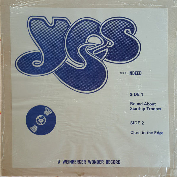 Yes - Indeed (Live at Curtis Hixon Hall Tampa, FL April 21, 1973) - VG+ LP Record 1973 Contra Band Music USA Live Unofficial Black Vinyl - Prog Rock - Shuga Records
