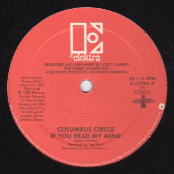 Columbus Circle - If You Read My Mind - Mint- 12" Single Record 1982 Elektra USA RARE Vinyl - Funk / Boogie - Shuga Records