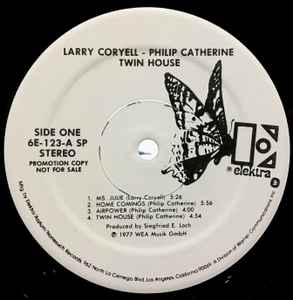 Larry Coryell / Philip Catherine / - Twin-House - Mint- LP Record 1977 Elektra USA Original Press White Label Promo Vinyl - Jazz-Funk / Contemporary Jazz - Shuga Records