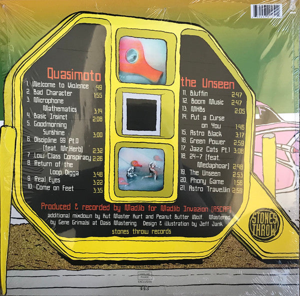 Quasimoto - The Unseen (2000) - Mint- 2 LP Record 2015 Stones Throw Vinyl Me Please Club White Vinyl & Numbered - Hip Hop - Shuga Records