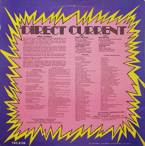Direct Current - Direct Current - VG+ (G+ Low grade cover) LP Record 1979 TEC USA Original Vinyl - Disco / Soul - Shuga Records
