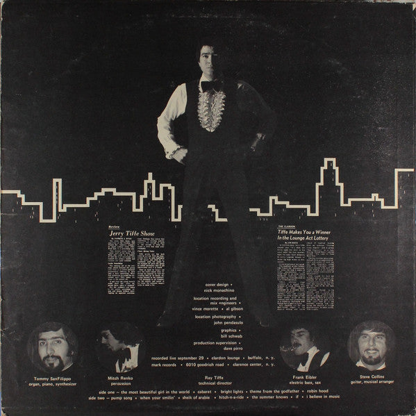 The Jerry Tiffe Show - LP Record 1970s Mark USA Private NYC Self Released Vinyl - Jazz / Lounge - Shuga Records