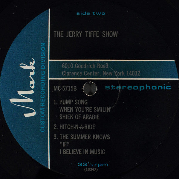 The Jerry Tiffe Show - LP Record 1970s Mark USA Private NYC Self Released Vinyl - Jazz / Lounge - Shuga Records