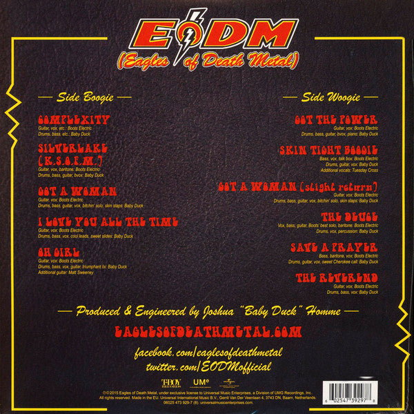 Eagles Of Death Metal ‎– Zipper Down - Mint- LP Record 2015 T-Boy UMe Vinyl & Booklet - Garage Rock