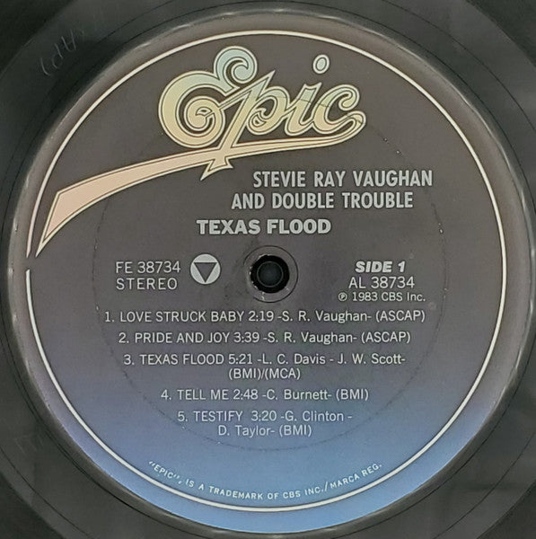 Stevie Ray Vaughan And Double Trouble - Texas Flood - VG+ LP Record 1983 Epic Original Vinyl - Blues Rock / Texas Blues / Electric Blues - Shuga Records