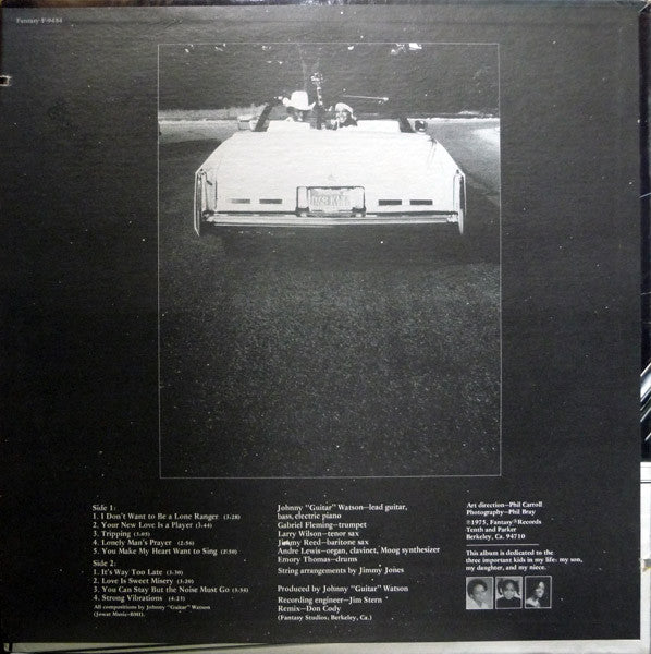 Johnny Guitar Watson - I Don't Want To Be A Lone Ranger - VG LP Record 1975 Fantasy USA Vinyl - Funk / Disco / & Blues - Shuga Records