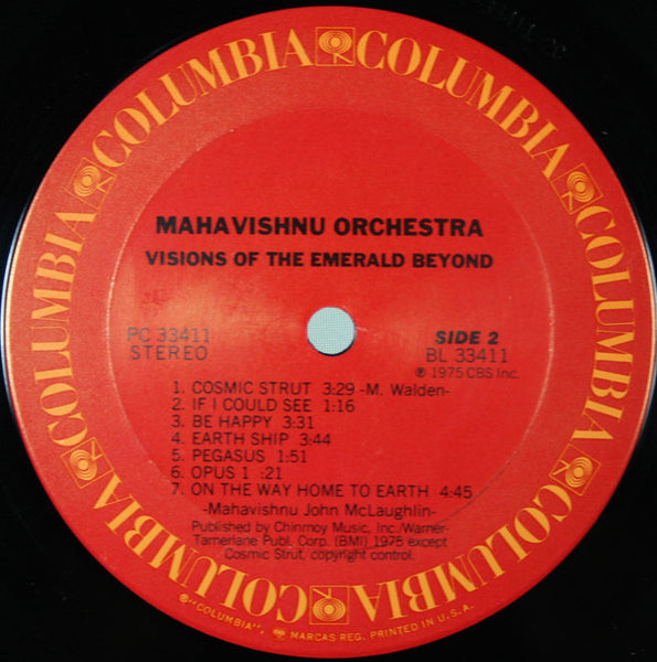 Mahavishnu Orchestra – Visions Of The Emerald Beyond - VG+ LP Record 1975 Columbia Vinyl - Jazz Fusion / Jazz-Rock
