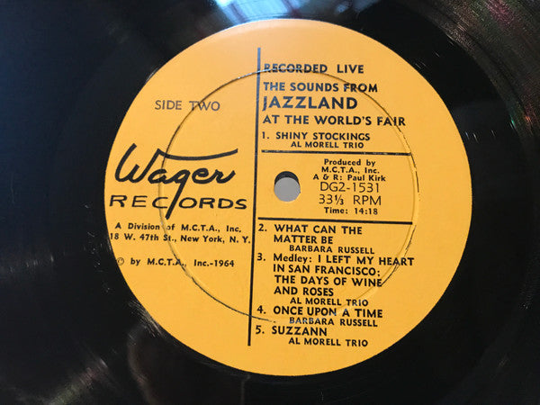 Al Morell Trio / Al Beldini Trio / Barbara Russell - VG+ LP Record 1964 Wager USA Vinyl - Jazz
