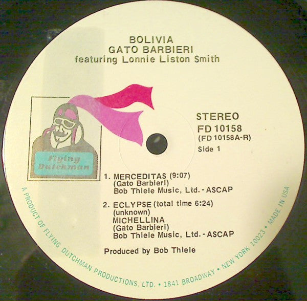 Gato Barbieri with Lonnie Liston Smith - Bolivia - Mint- LP Record 1973 Flying Dutchman USA Original Vinyl - Afro-Cuban Jazz / Bossa Nova / Fusion / Soul-Jazz - Shuga Records
