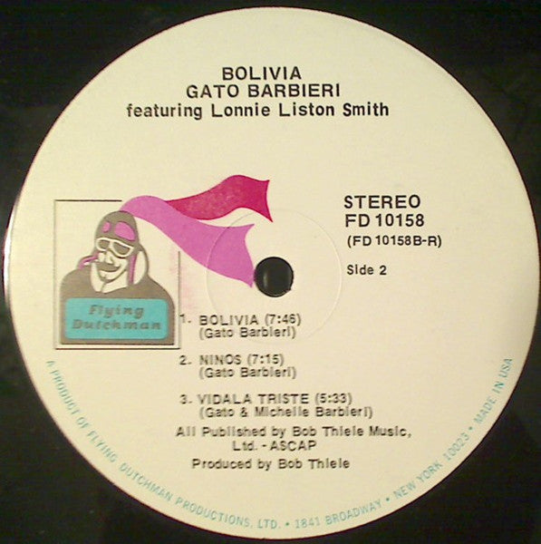 Gato Barbieri with Lonnie Liston Smith - Bolivia - Mint- LP Record 1973 Flying Dutchman USA Original Vinyl - Afro-Cuban Jazz / Bossa Nova / Fusion / Soul-Jazz - Shuga Records